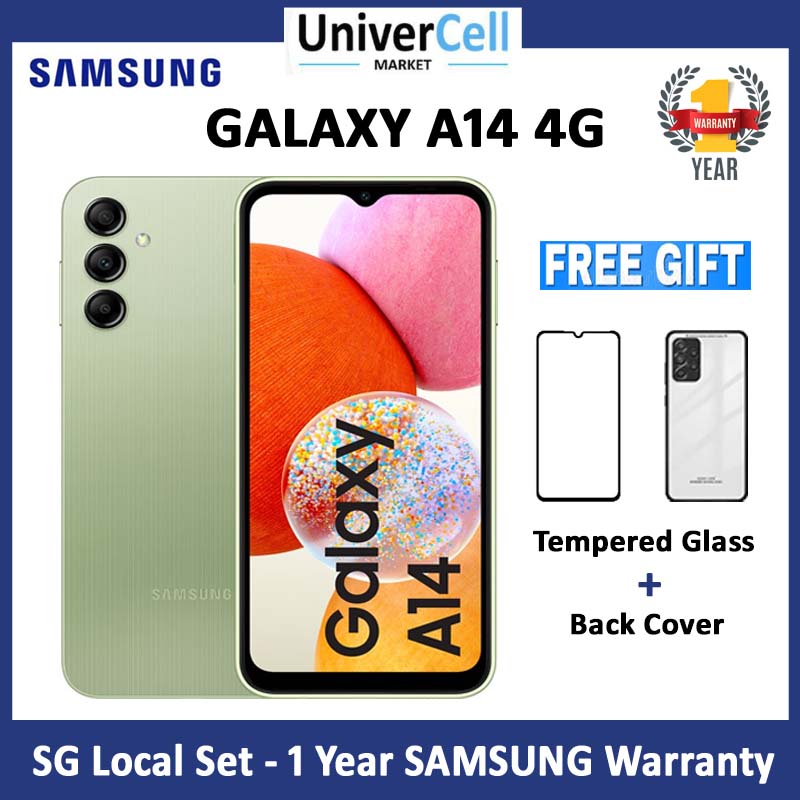 Samsung Galaxy A14 4G | 4GB+128GB | Local Set | Brand New Sealed Set | 1 Year Singapore Samsung Warranty | Free Tempered Glass & Back Cover OR Discount Price